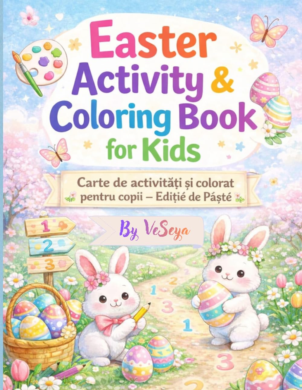 Easter Activity & Coloring Book for Kids: Carte de activități și colorat pentru copii - Ediție de Paște
