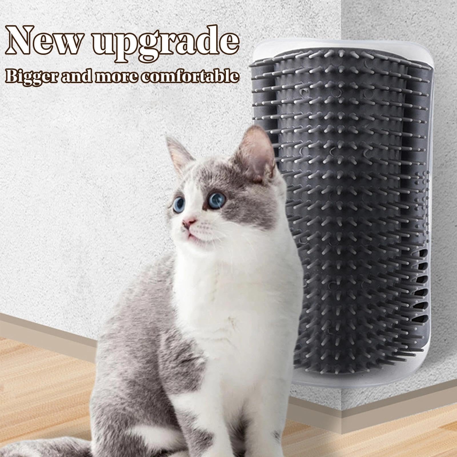 Cat Wall Groomer, Self-Grooming Brush, Corner Scratcher, Pet