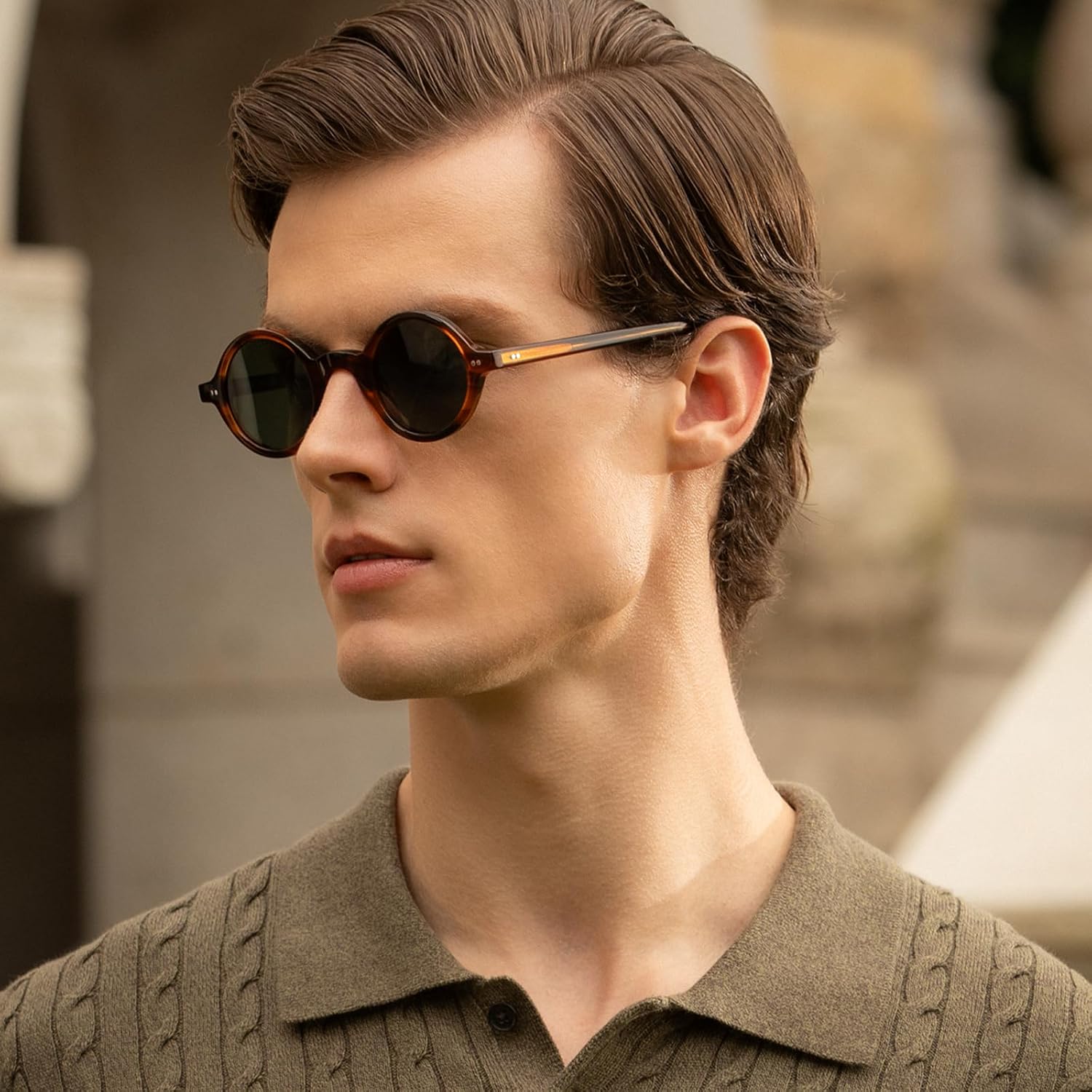 CARFIA Retro Acetate Small Face Polarized Sunglasses for Men Cool Classic Round Sun Glasses CA2501 - Image 8