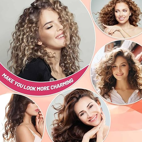 Miniatura 7 de Juego de 24 rulos jumbo con 12 rodillos grandes y 12 pinzas para el cabello para un volumen de cabello largo y medio (rosa intenso)