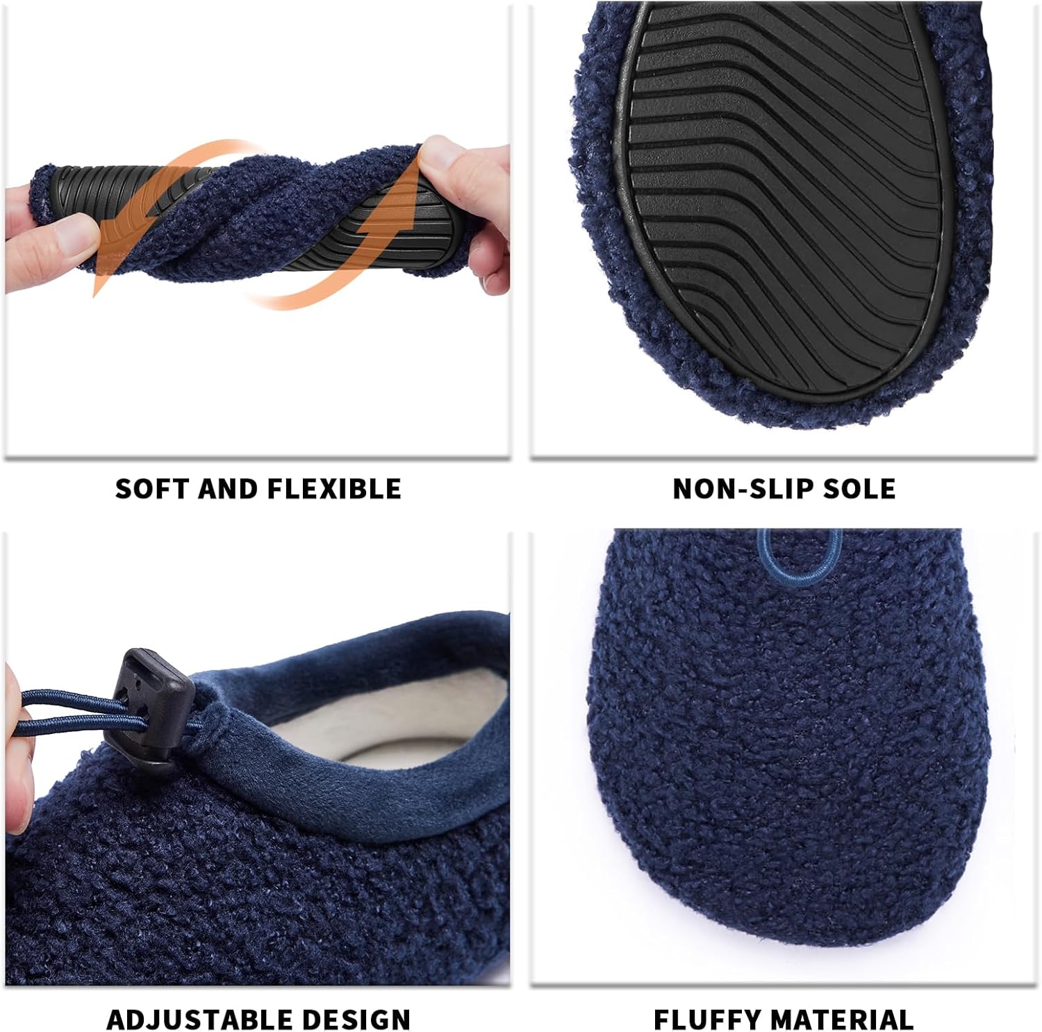 Kids Cozy Slippers Winter Warm House slippers Socks Anti-Skid shoes (Toddler/Little Kid/Big Kid) - Image 2