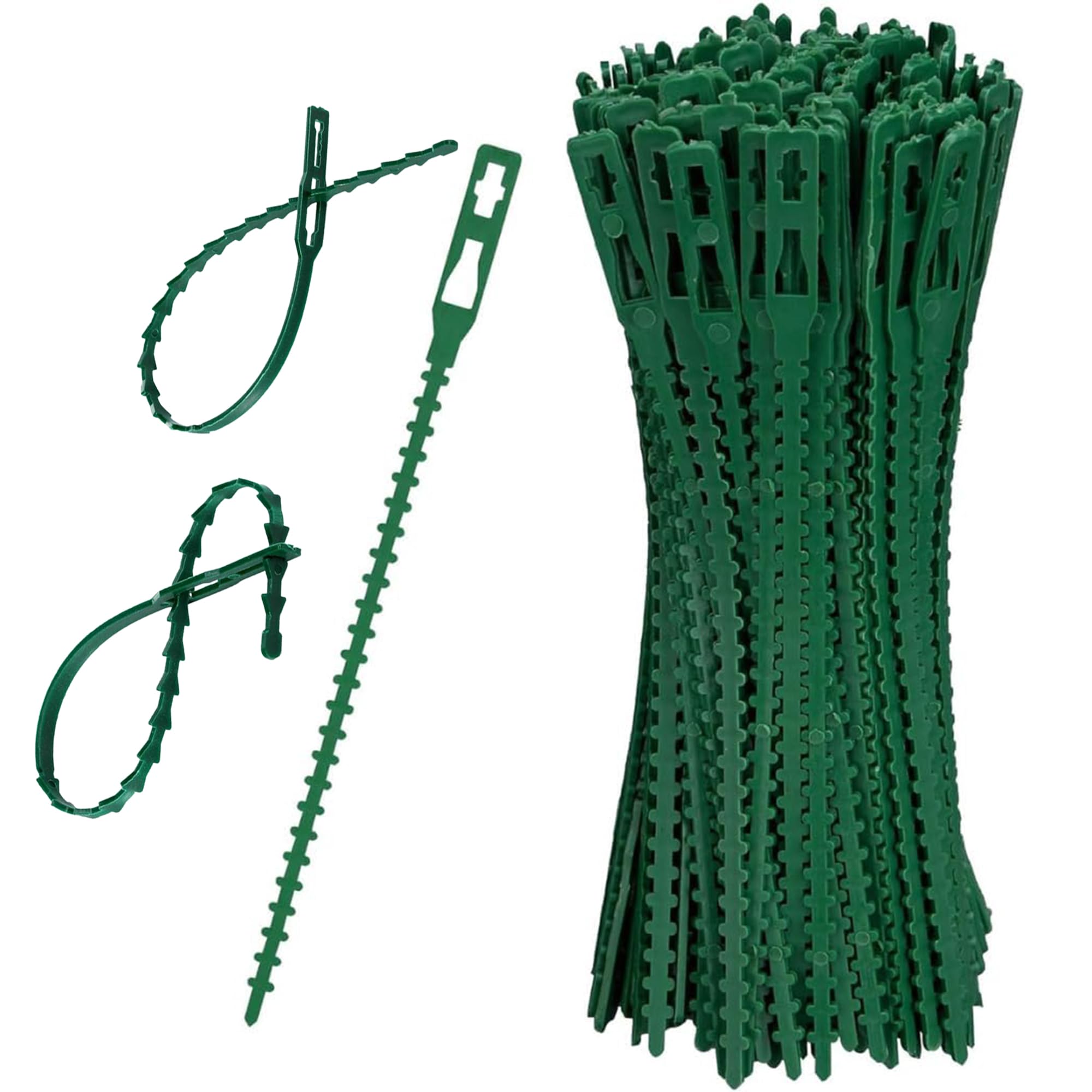 AIBULO 200pcs Plant Ties for Garden Use – 17cm Reusable Green Twist Ties for Climbing Plants, Shrubs, Trees, Indoor & Outdoor Gardening – Durable, Flexible & Multi-Purpose Garden Support Ties