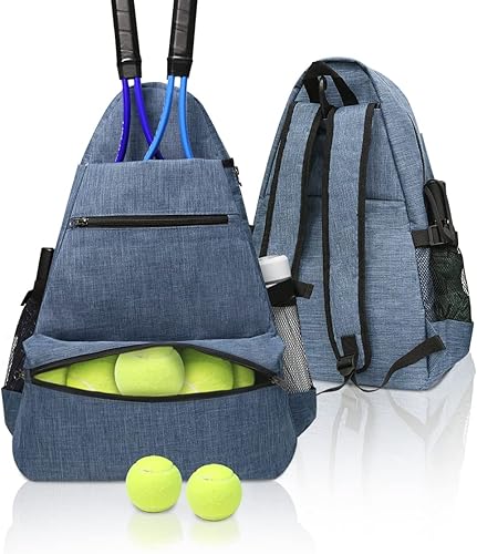 Mochila de tenis para hombres y mujeres, bolsa de raquetas de tenis para llevar raquetas de racquetball, squash, bádminton, pickleball y otros
