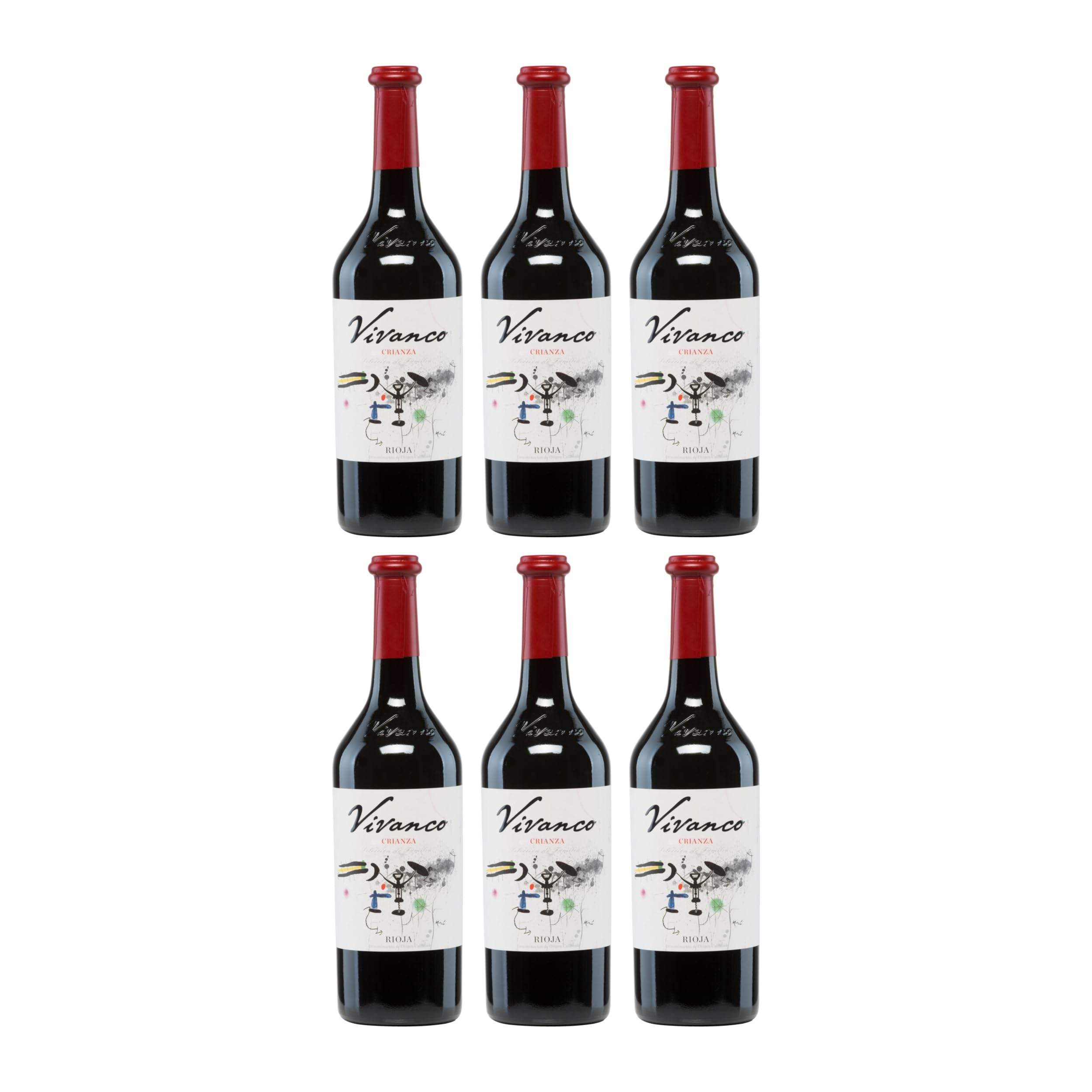 Vivanco Crianza Rotwein Rot Trocken VEGAN Spanien inkl. FeinWert E-Book (6 x 0.75 l)