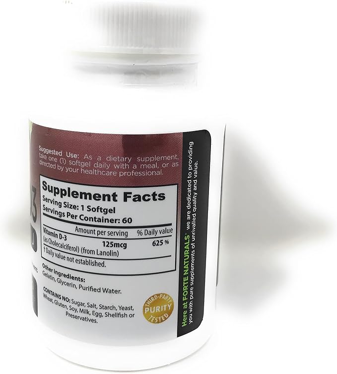 Vitamina D 5000, 60 Cápsulas miniatura 3