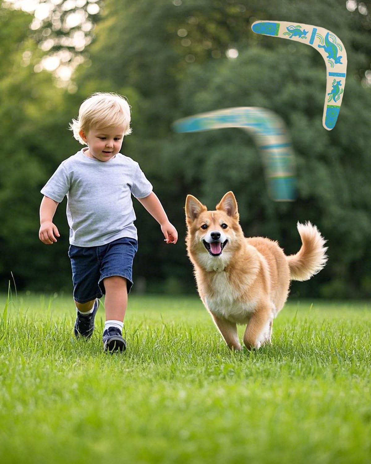 2 PCS Boomerang Toy Set, Flying Spinner Toy for Outdoor Fun, Easy to Throw and Catch, Includes Glow in The Dark Boomerang and Kangaroo Design, Ideal for Beach Picnics and Family Gatherings - Image 6 thumbnail