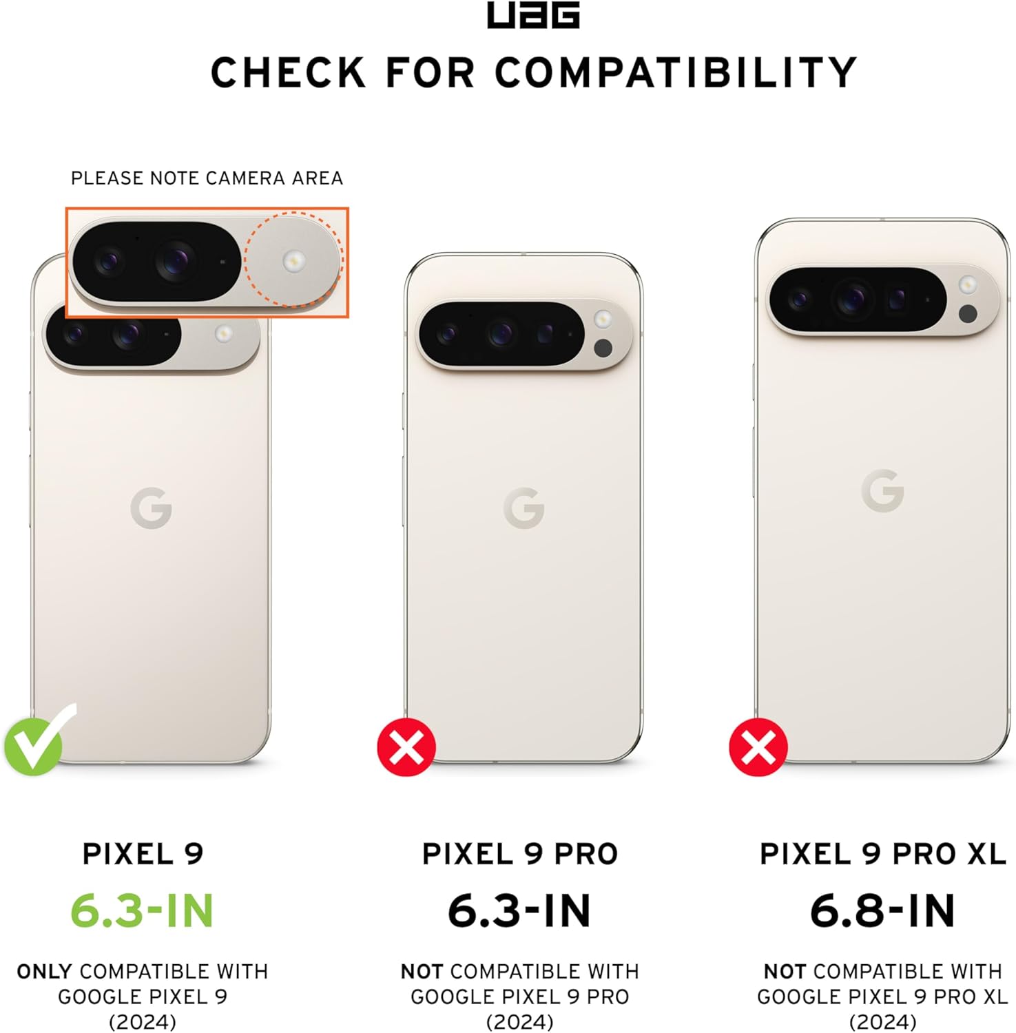 URBAN ARMOR GEAR UAG Made for Google Pixel 9 Case Pathfinder Olive Drab, Rugged Anti-Scratch Shockproof Military Drop Tested MIL-STD Protective Cover
