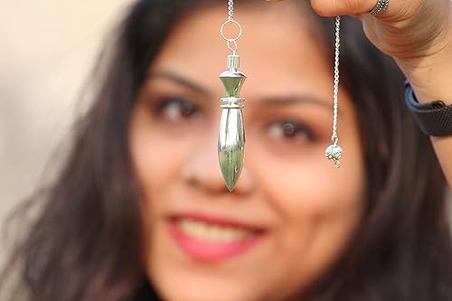 Miniatura 5 de Karnak egipcio Plata Anillo Chapado En Metal péndulo curación Dowsing a + + Metafísica Espiritual Respuestas Jet Crystal Internacional Terapia