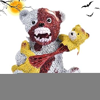 ホラー　ぬいぐるみ　ハロウィン Amazon.co.jp: ハロウィンベアぬいぐるみ、ブラッディベア