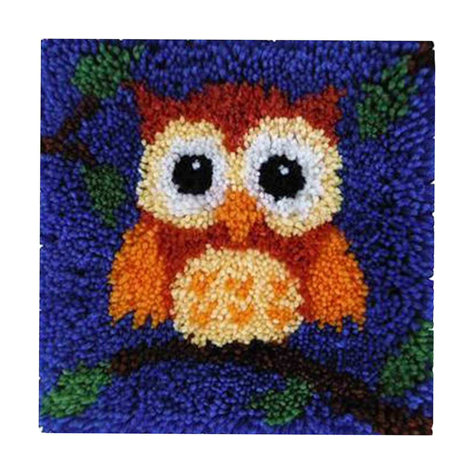 LOOM TREE Latch Hook Rugs Carpets Cushion Mat Making Kit Crafts for Beginner Brown Owl Needlecrafts & Yarn | Rug Making | Latch Hooking | Latch Hooking Kits-image-46