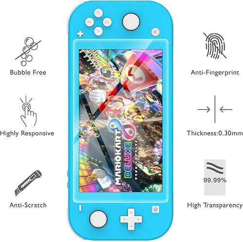 Miniatura 8 de HEYSTOP Switch Lite - Funda con protector de pantalla HD 8 tarjetas de juego tapas de agarre para el pulgar funda protectora para Nintendo Switch
