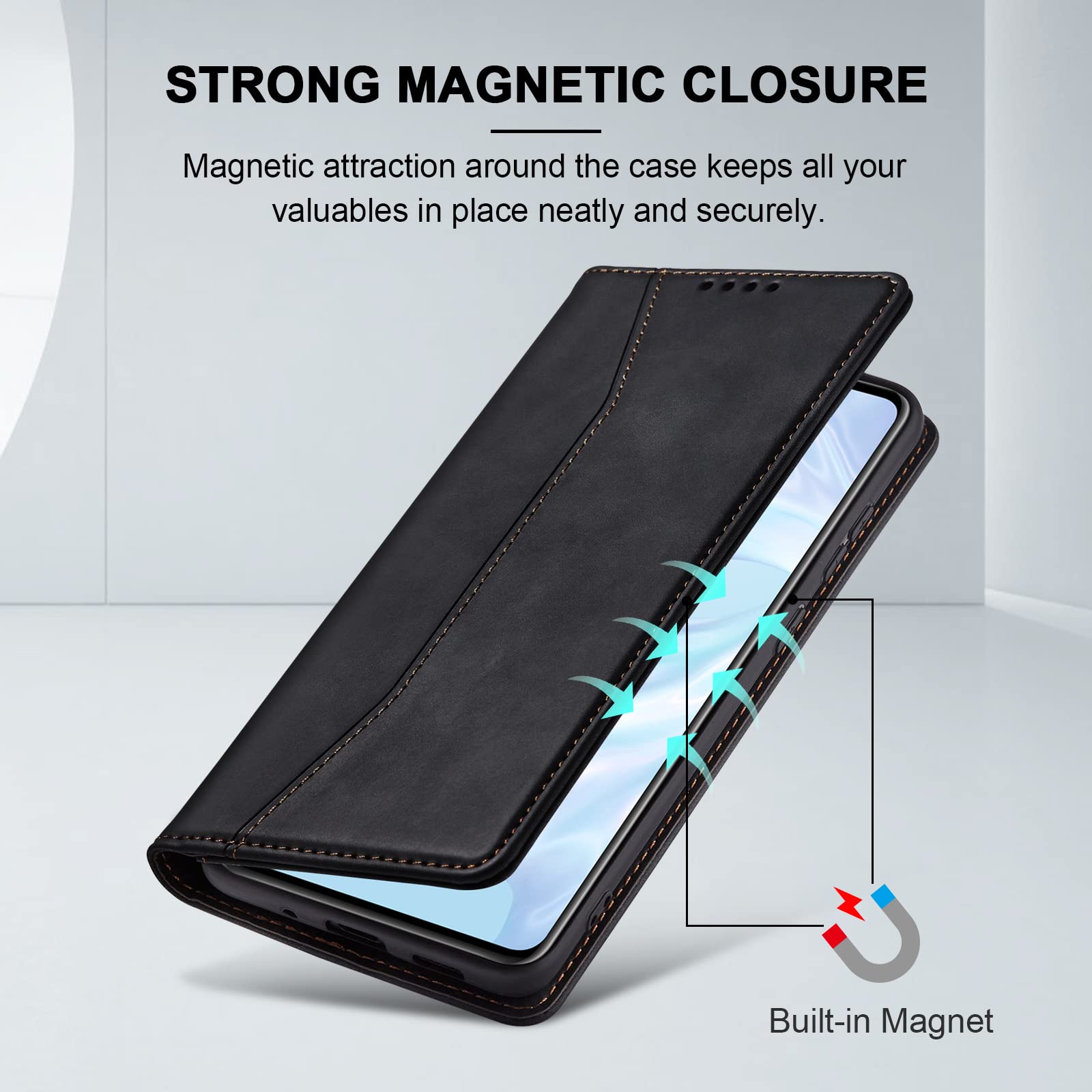 BEENTRYS Cover Portafoglio per Huawei P30 Cover a Libro,Pelle