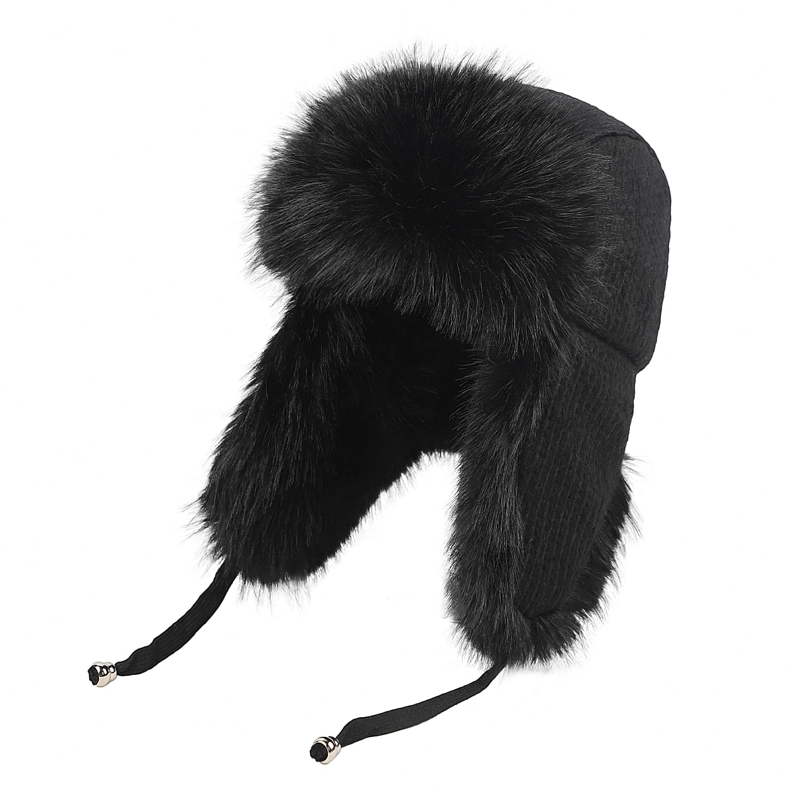 OhMill Chapka Trappeur Chaud d’Hiver pour Femme Chapeau Aviateur en Fausse Fourrure avec Cache-Oreilles Chapeau de Russe Épais Chaud Coupe-Vent pour Ski Camping Randonnée