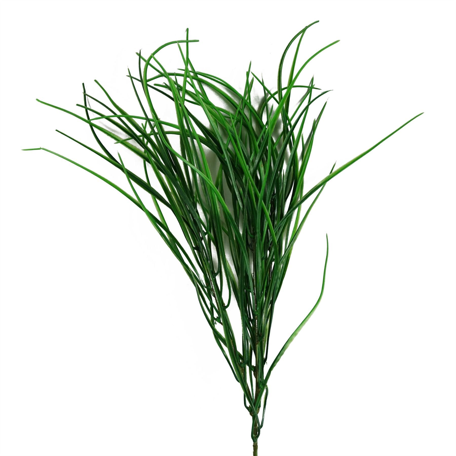 Leaf 90cm Artificial Grass Stem Spray - Green Plastic Realistic Foliage