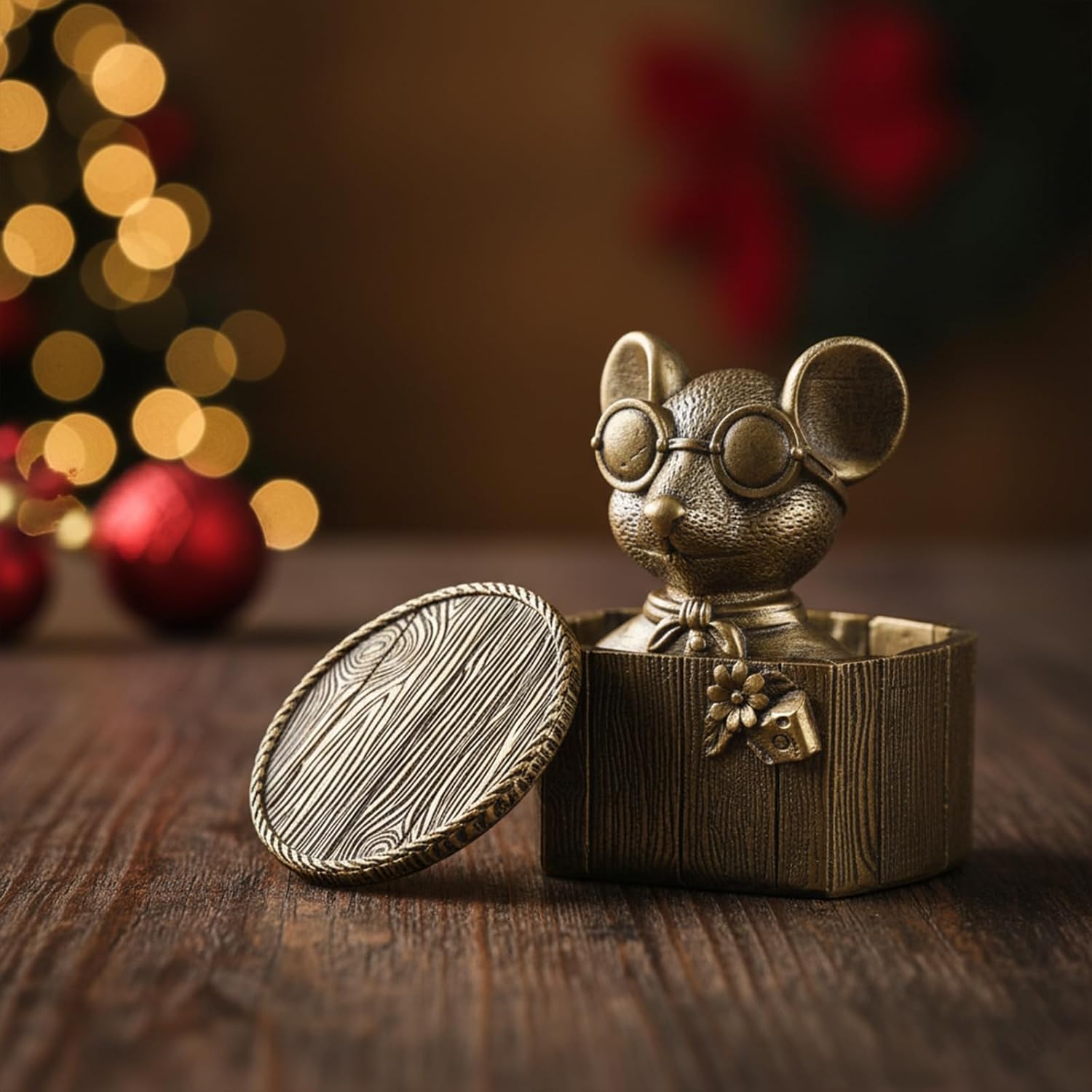 Cabin Coasters Set 6 Full Size Non-Slip Bar Coasters, Indoor Christmas Decorations, Man Cave Gifts for Men, Rustic Handmade Decor for The Home (Rat) - Image 2