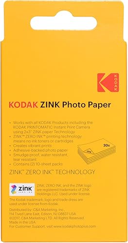 Miniatura 4 de Zink Paquete de funda para cámara Kodak Instant Print + papel fotográfico premium (20 hojas)