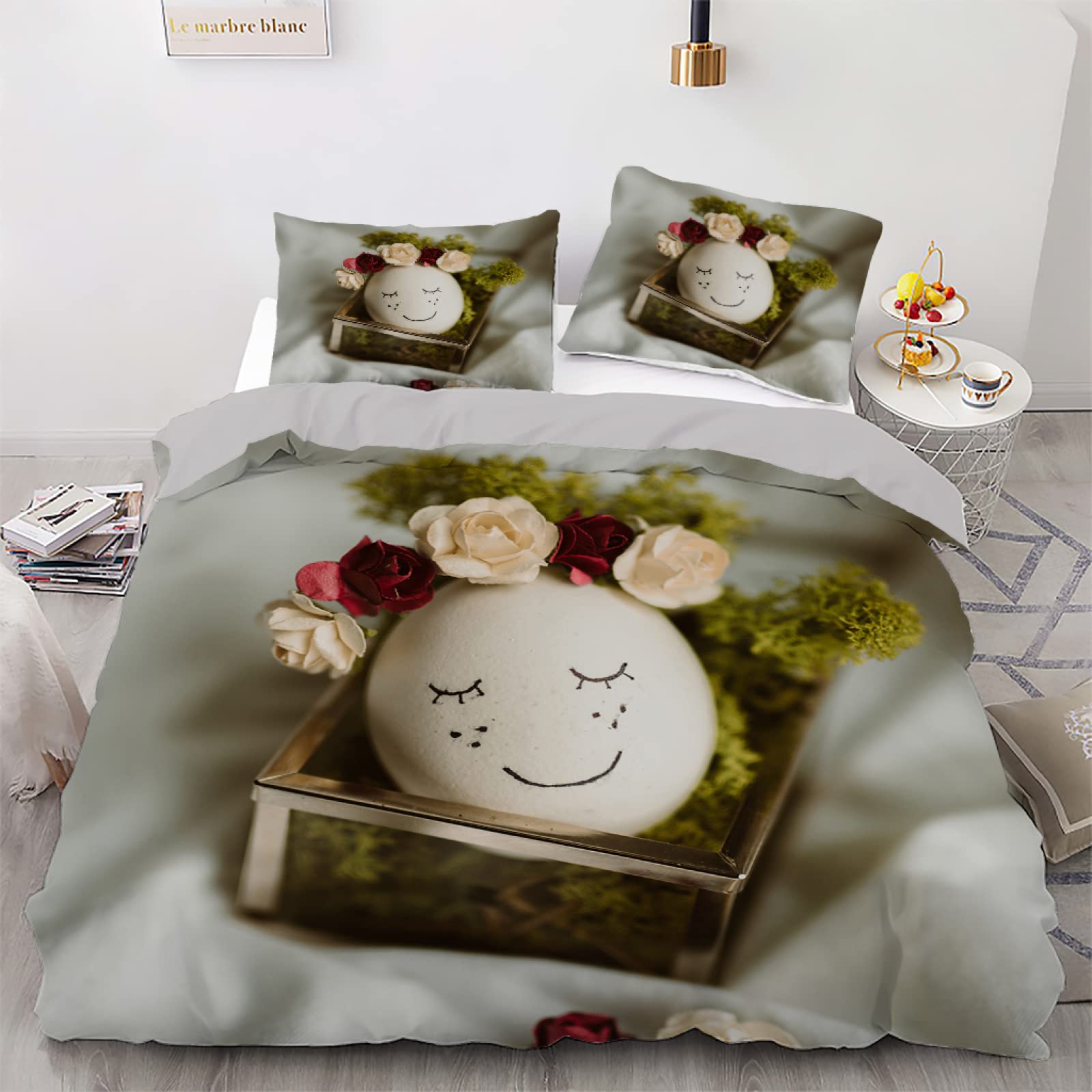 Housse de couette 240x260 cm grise pour un lit douillet de style Pâques