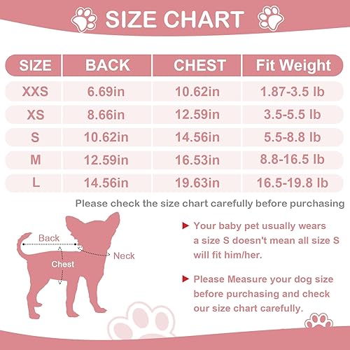 Miniatura 6 de Ropa para perros pequeños, ropa para perros de otoño e invierno, vestido cálido para cachorros, ropa Yorkie de Chihuahua, suéter para mascotas, ropa