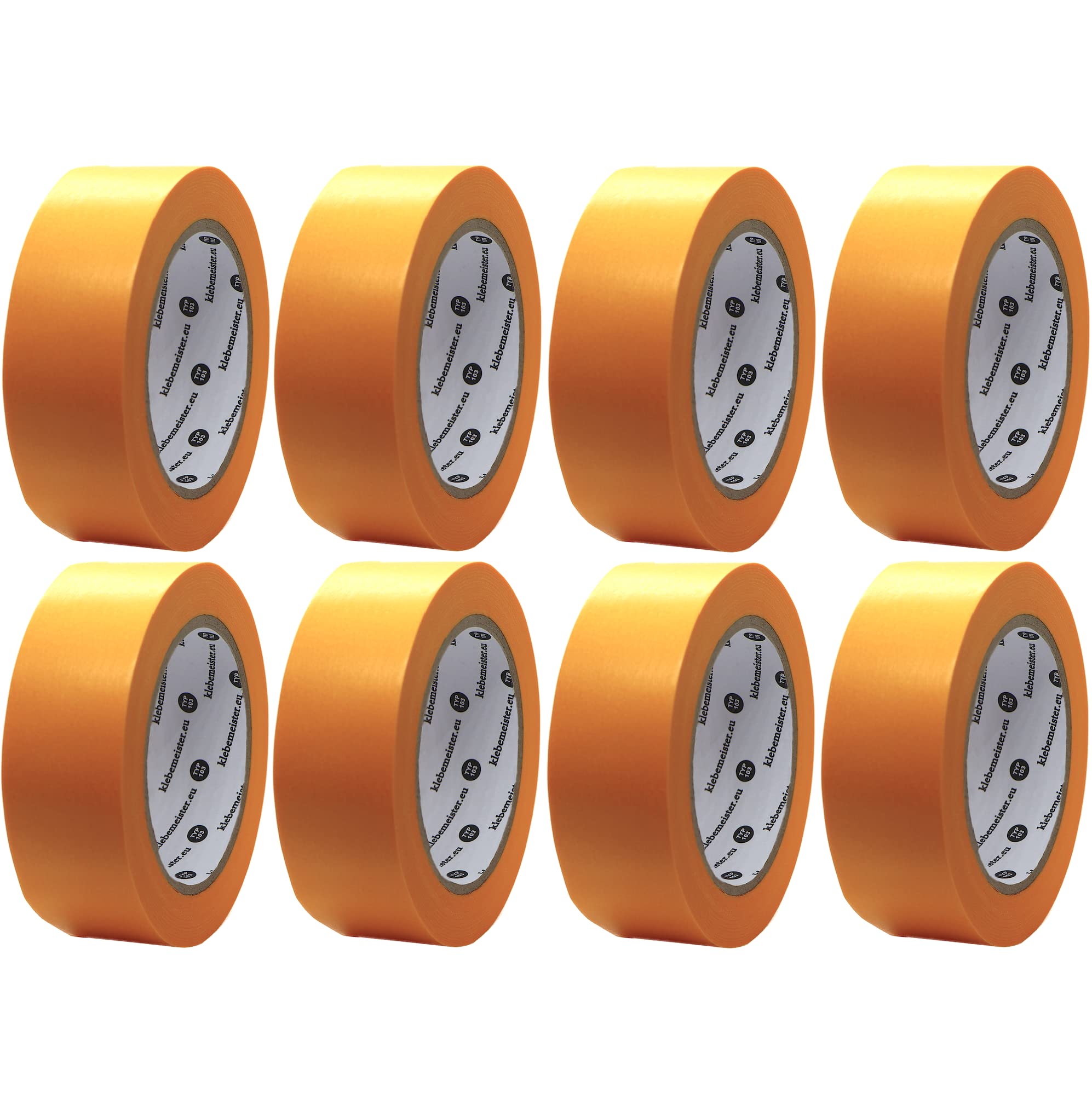 8x Ruban de masquage pour peinture à faible adhérence | 38 mm x 50 m | klebemeister.eu…