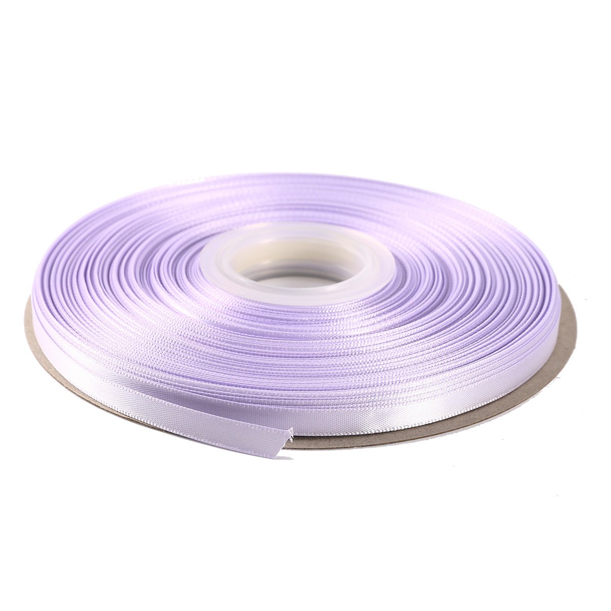ITIsparkle1/4" Inch Double Faced Satin Ribbon 50 Yards-Roll Set for Gift Wrapping Scrap Books Party Favor Hair Braids Baby Shower Decoration Floral Arrangement Craft Supplies, Lilac Mist Ribbon