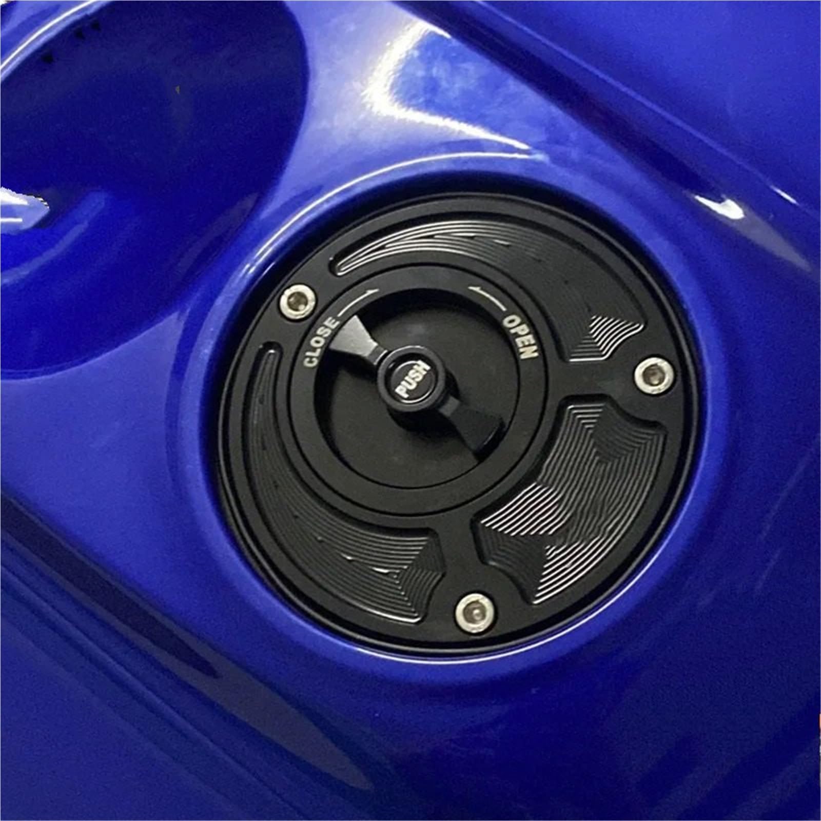Korek wlewu paliwa do motocykla Pasuje do Yamaha FZ6 FZ6R FZ1 R1 R6 R6S CNC pokrywa zbiornika paliwa gazowe aluminium Keyless akcesoria motocyklowe(Sliver Red)