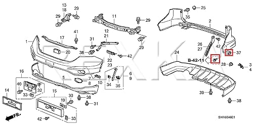Miniatura 7 de Rexka Juego de 10 tornillos de nailon para Honda Acura 90114-SE0-000, 90676-SA7-003