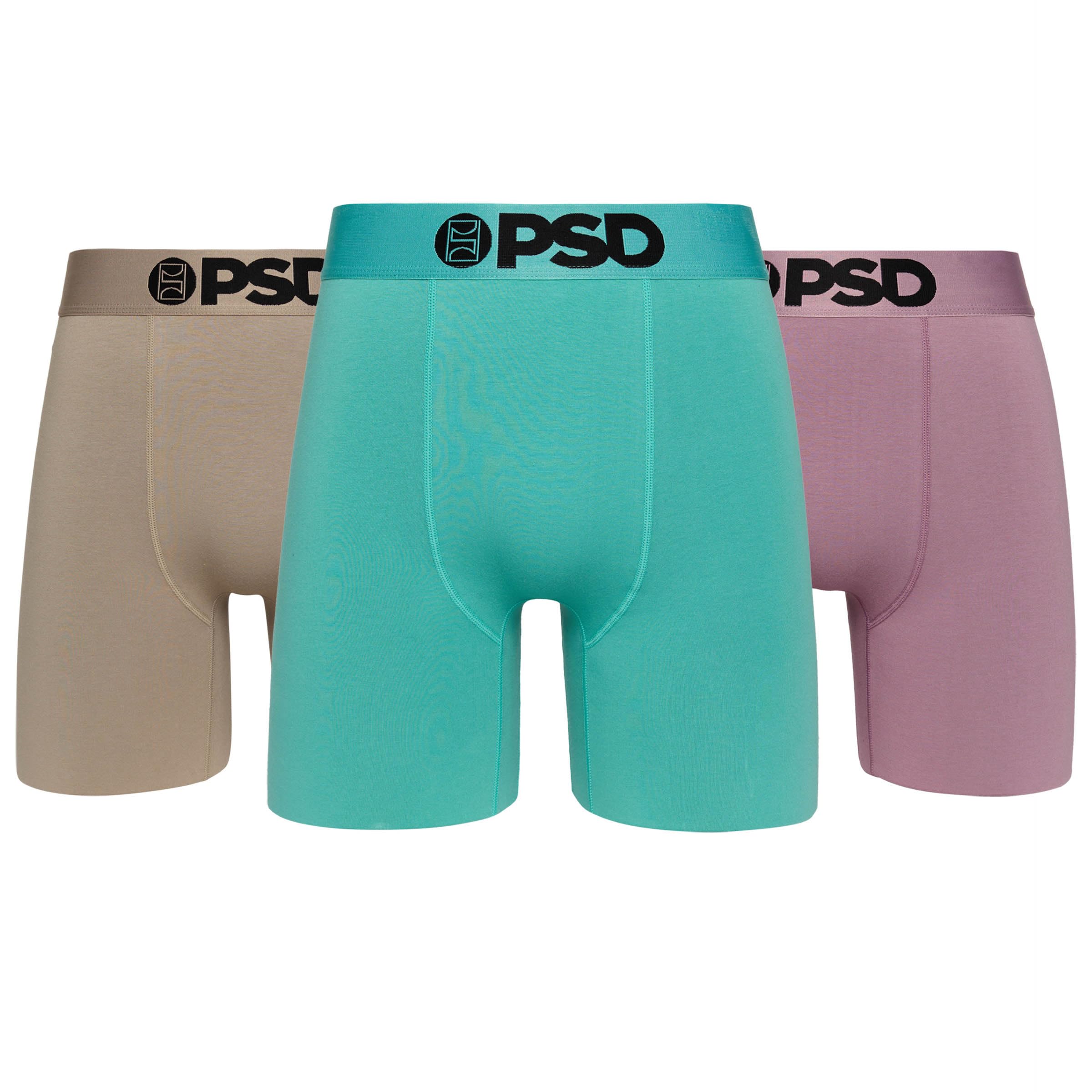 PSD Underwear Mens Boxer Briefs - Solid Basics, Standard Length Pack & Singles, Soft & Breathable Boxer Briefs for Men