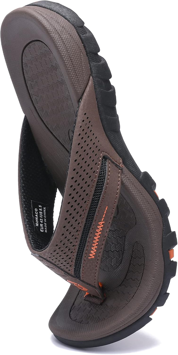 Men's Flip-Flops, Thongs Sandals Durable Comfort Slippers for Beach - Image 5