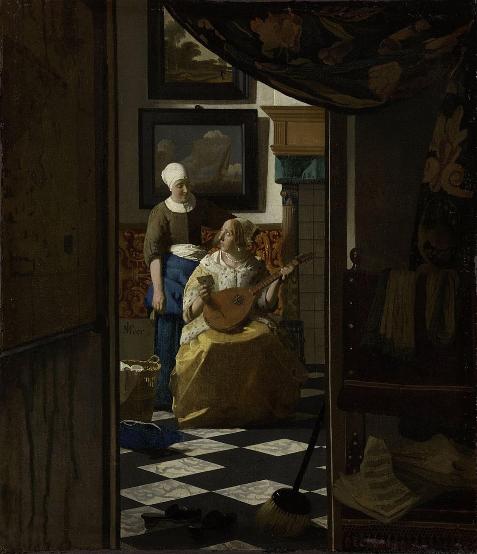 Serendipitp No Frame Aesthetic Poster Photo Wall Print Retro Picture The Loveletter By Jan Vermeer Van Delft Modern Wall Artwork For Home Decor 60X90cm