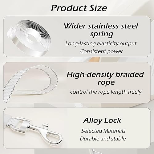 Miniatura 5 de Vivicreate Correa retráctil resistente para perros, correa de cinta de nailon resistente de 16 pies para perros medianos y grandes de hasta 110