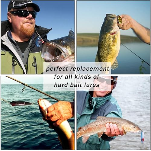 Miniatura 6 de Kit de anzuelos agudos de pesca para agua salada y agua dulce, ganchos agudos de púas de acero de alto carbono, fuertes y afilados, curvados