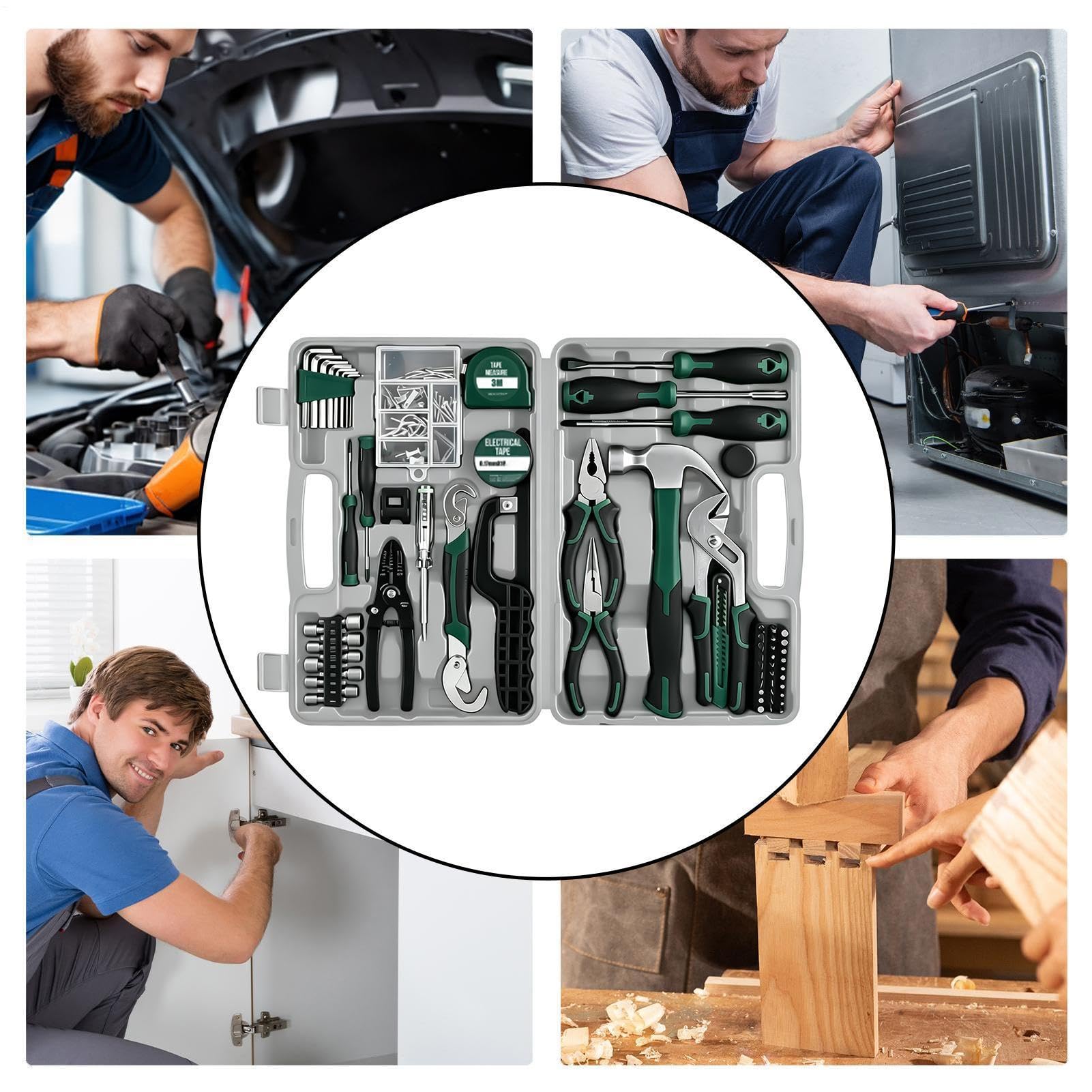Kit Attrezzi Dormitorio 166 Pezzi Ferramenta Multiuso Riparazione