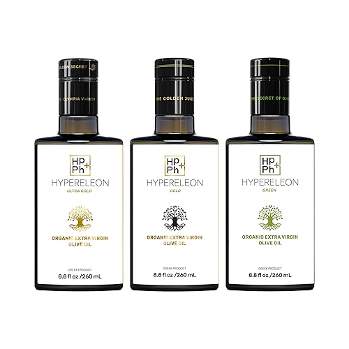 HYPERELEON Master Pack  Verde  Oro  Ultra Dorado  Aceite de oliva virgen extra griego orgánico extremadamente alto fenólico 100 puro y natural  Bio
