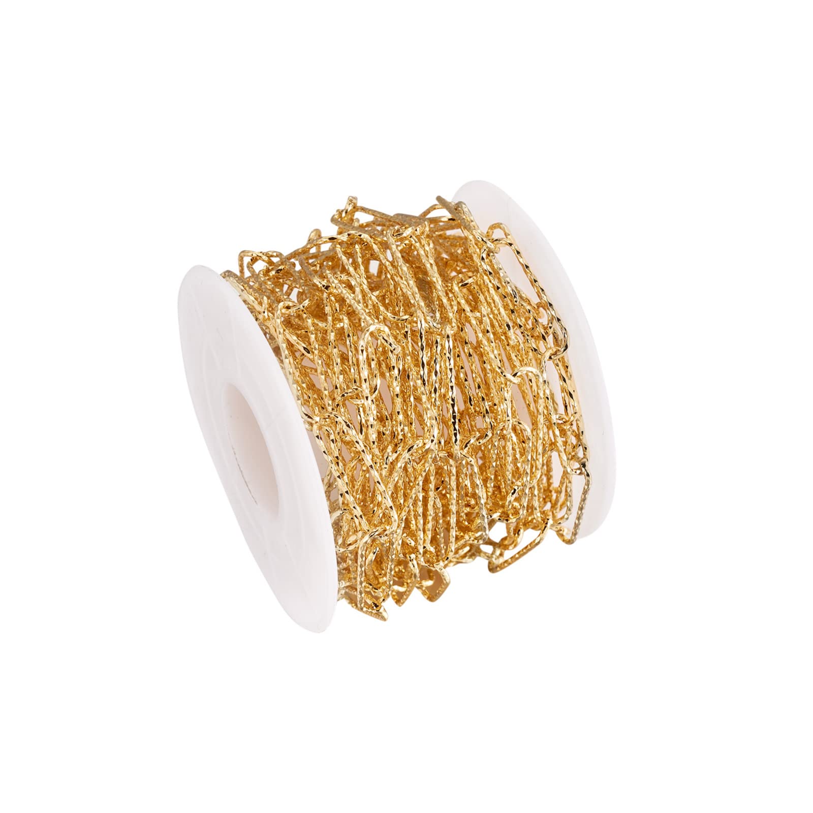 TOAOB Chaine de Trombone de 5m 4x12mm Chaînes de Collier en Acier Inoxydable Argent Chainette pour Bijoux avec 10 Fermoirs Mousquetons et 30 Anneau Ouvert pour Bracelet Fabrication de Bijoux