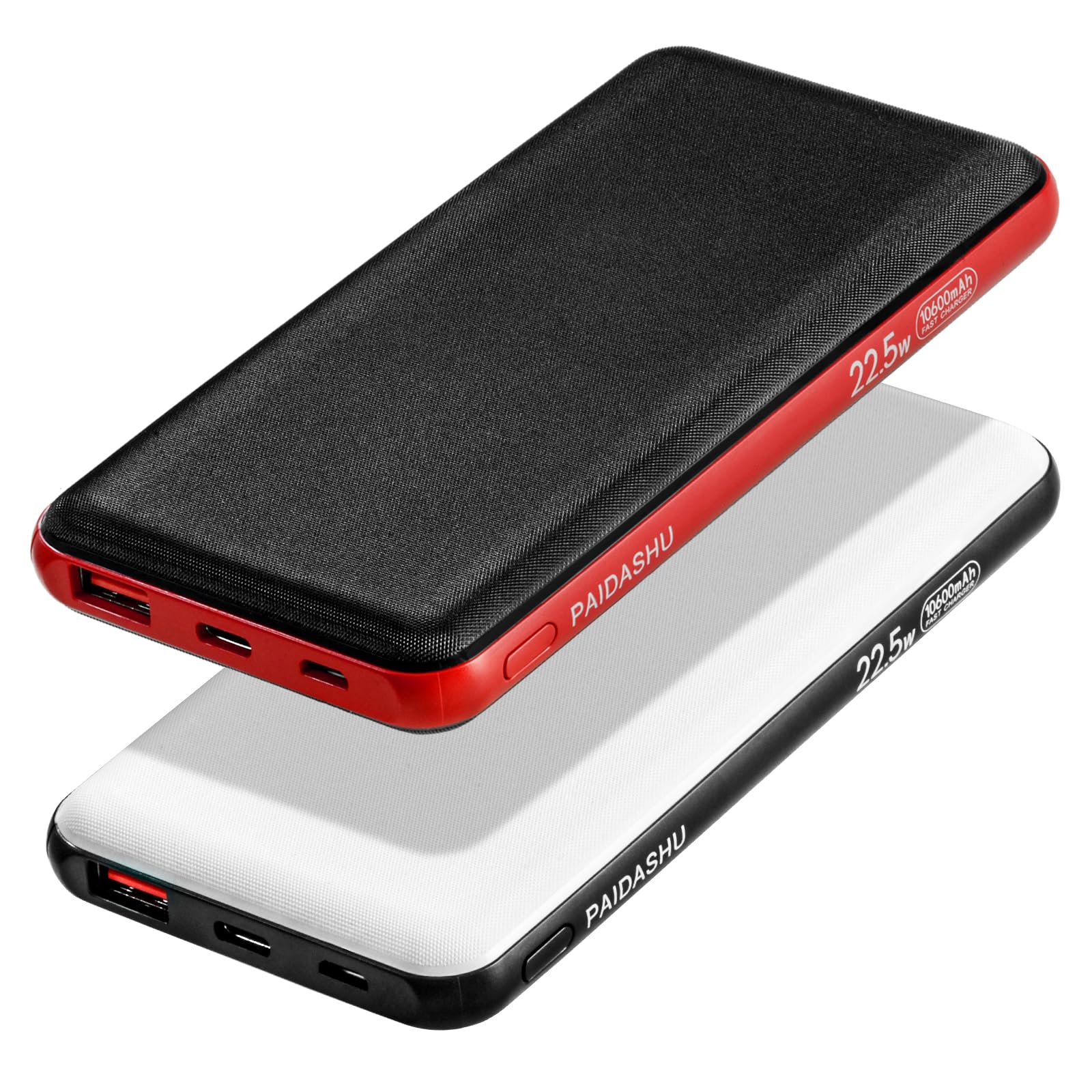 Power Bank 2 Stück, 10600mAh 22,5W Externer Handyakku PD20W Fast Charging Schnell Aufladende USB C Powerbank für Smartphones