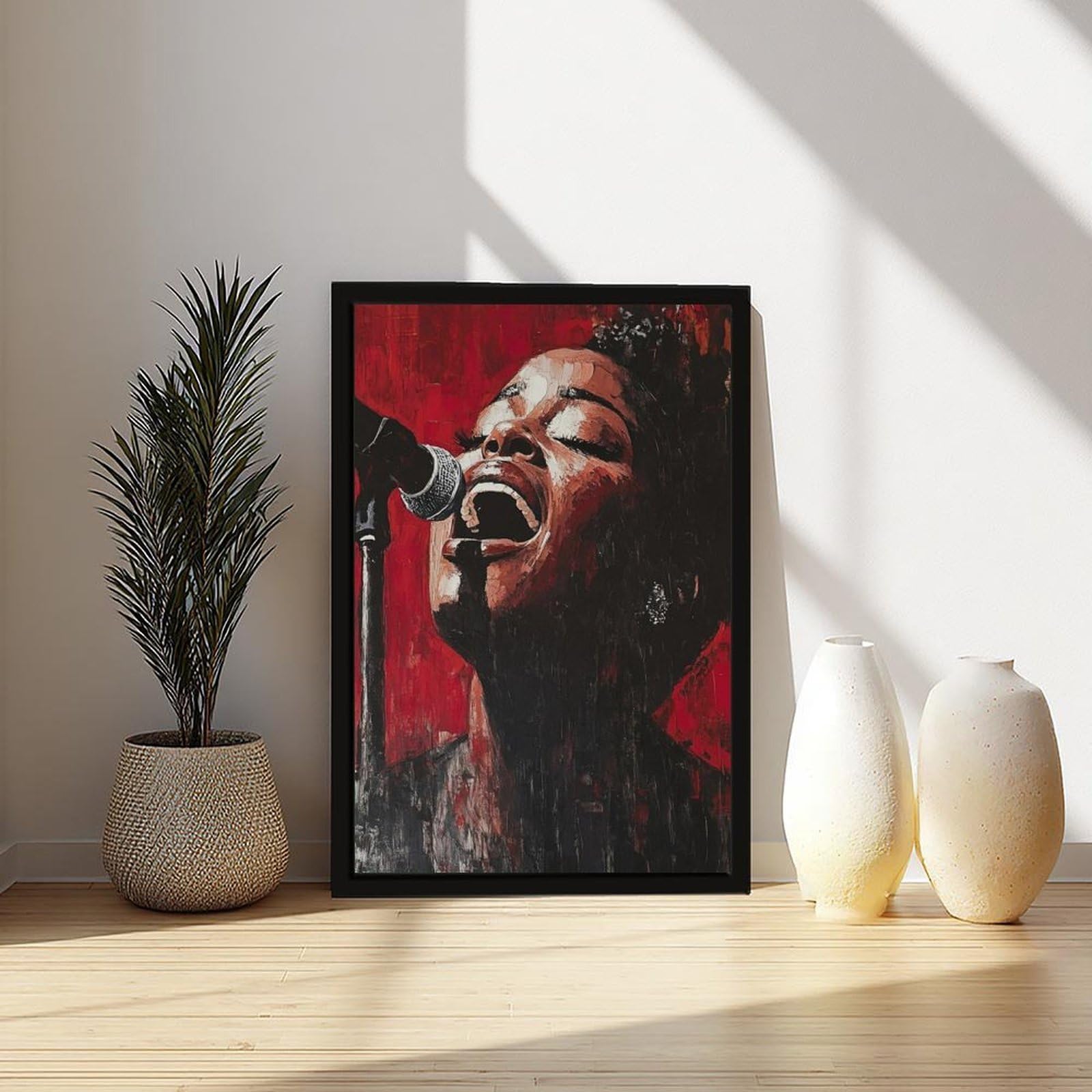 Jazz Singer Musica Pittura a Olio Poster Camera da Letto Decorazione Paesaggio Ufficio Camera Decorazione Regalo 61 cm L X 91,4 cm W