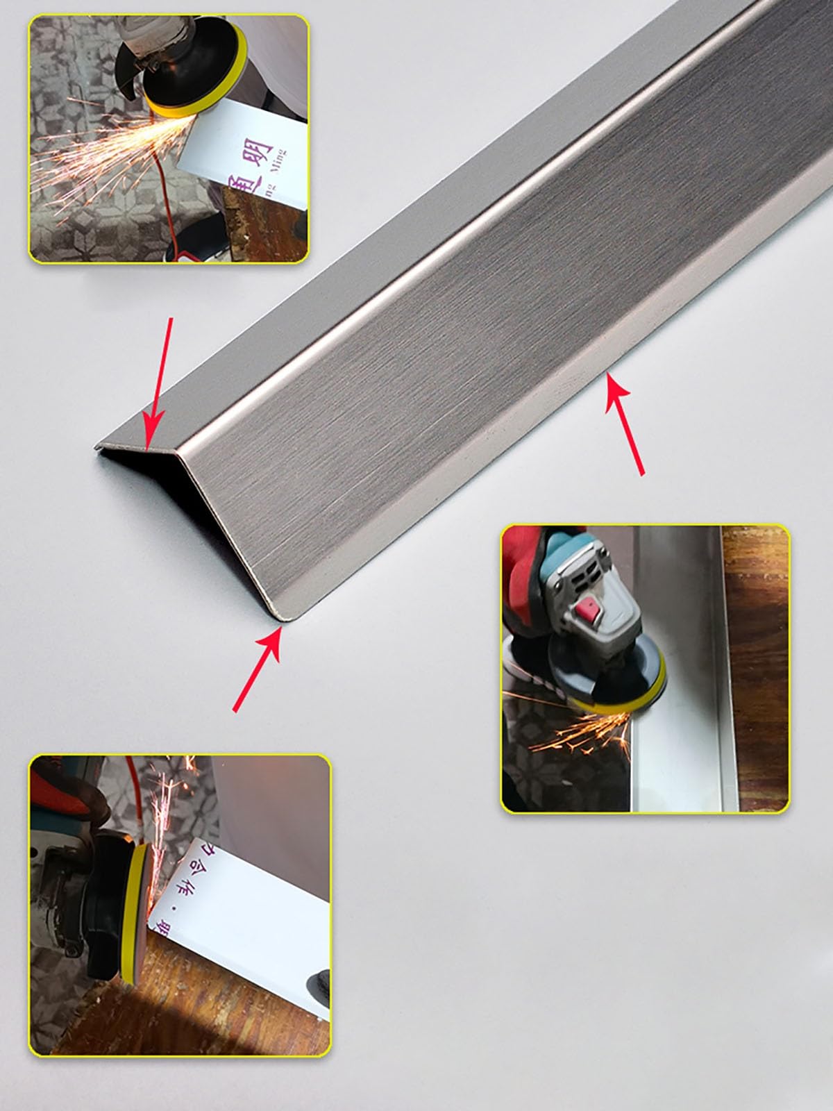 Paraspigoli Muro Angolare Copriangoli Protezione Per Angoli Da Parete Autoadesiva In Acciaio Inox, 1 2 4 Pezzi, Modanature Per Angoli In Carta Da Parati Argentata/strisce Paraurti Decorative Verniciab