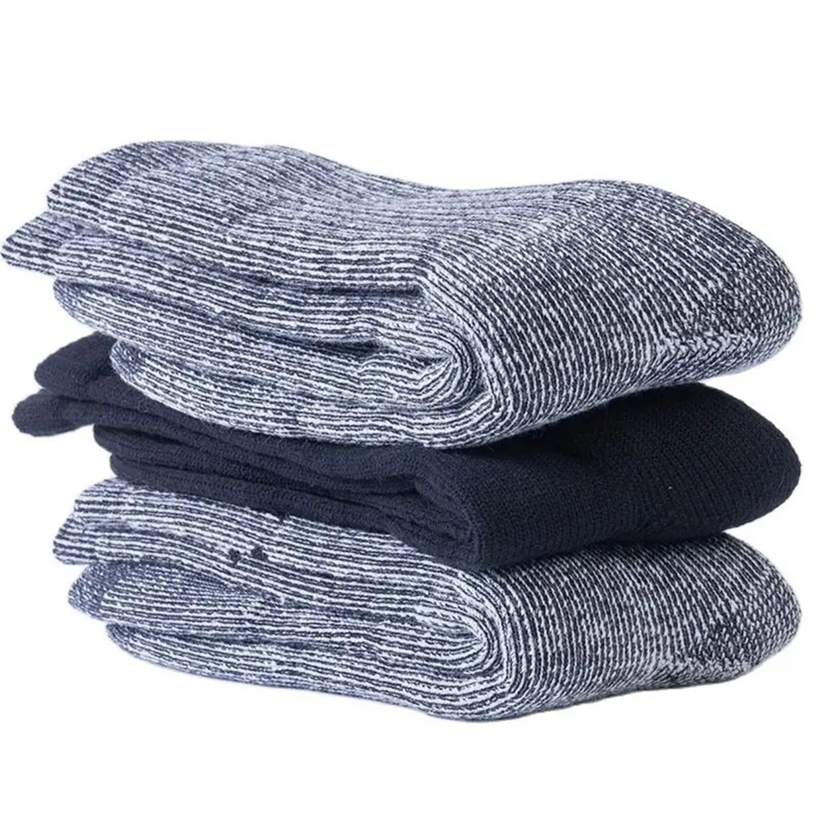 Winter Herren Wollsocken Wanderstiefelsocken 80% Wolle Dickere Thermosocken Outdoor-Sport Radfahren Ski Crew Socken