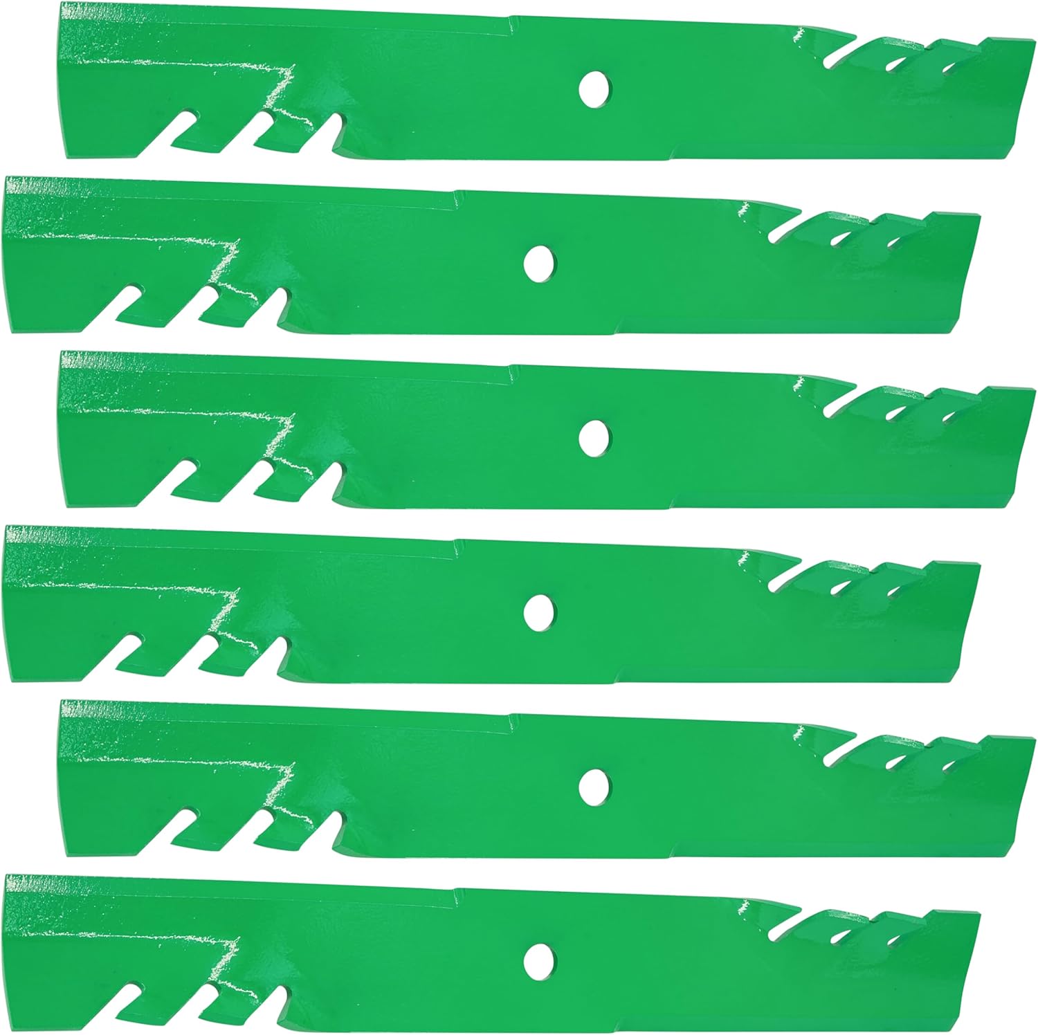 Caltric 18 1/2 inch x 5/8" Circle Hole 54" Deck Gator Blade Compatible with Hustler Qty 6