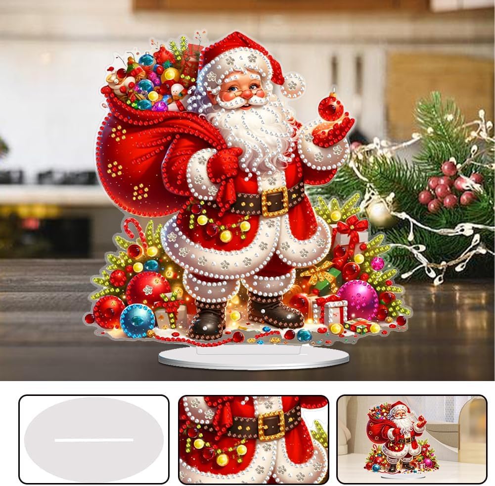 Demiawaking 5D Diamond Painting Weihnachten, 24x21 Cm – DIY Diamantbild Mit Schneemann-Motiv, Inkl. Zubehör