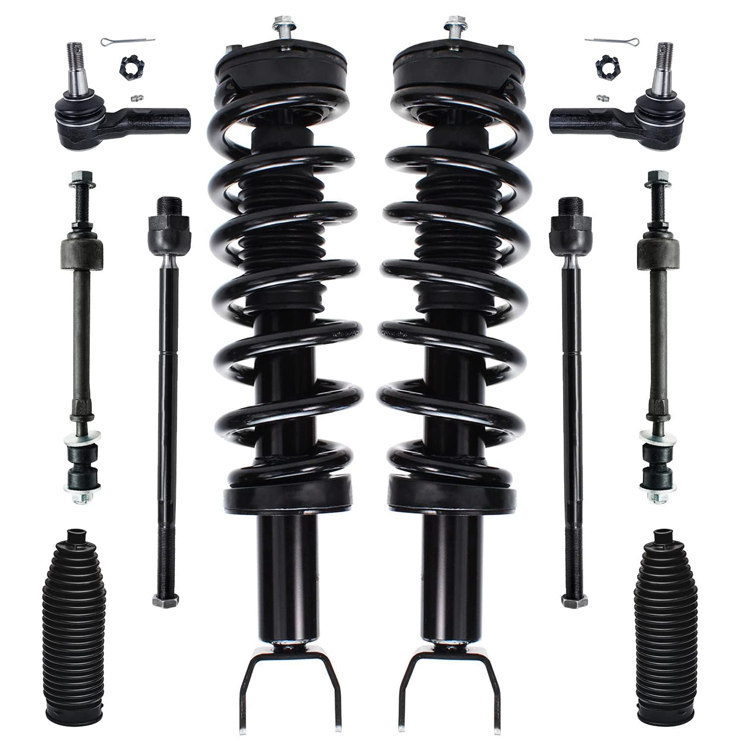 Detroit Axle - 4WD 10pc Front Struts Kit for 2009-2010 Dodge Ram 1500