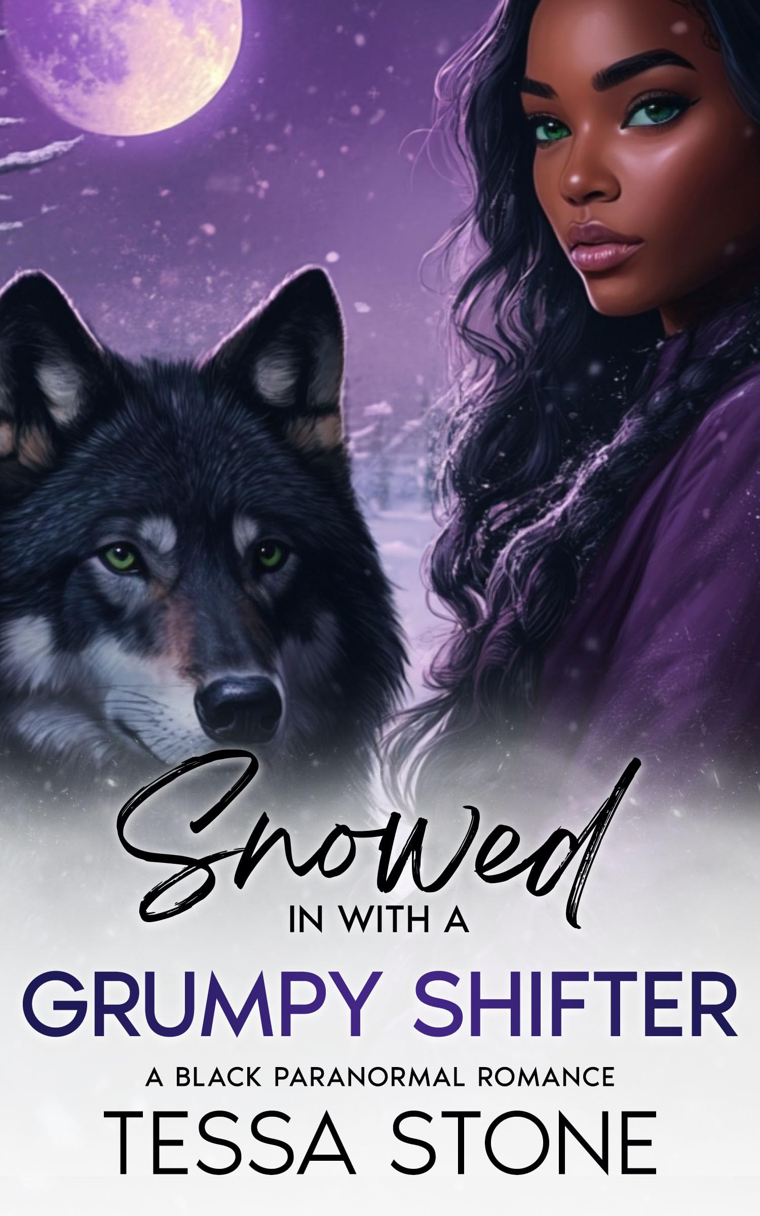 Snowed In With The Grumpy Shifter: A Black Paranormal Romance