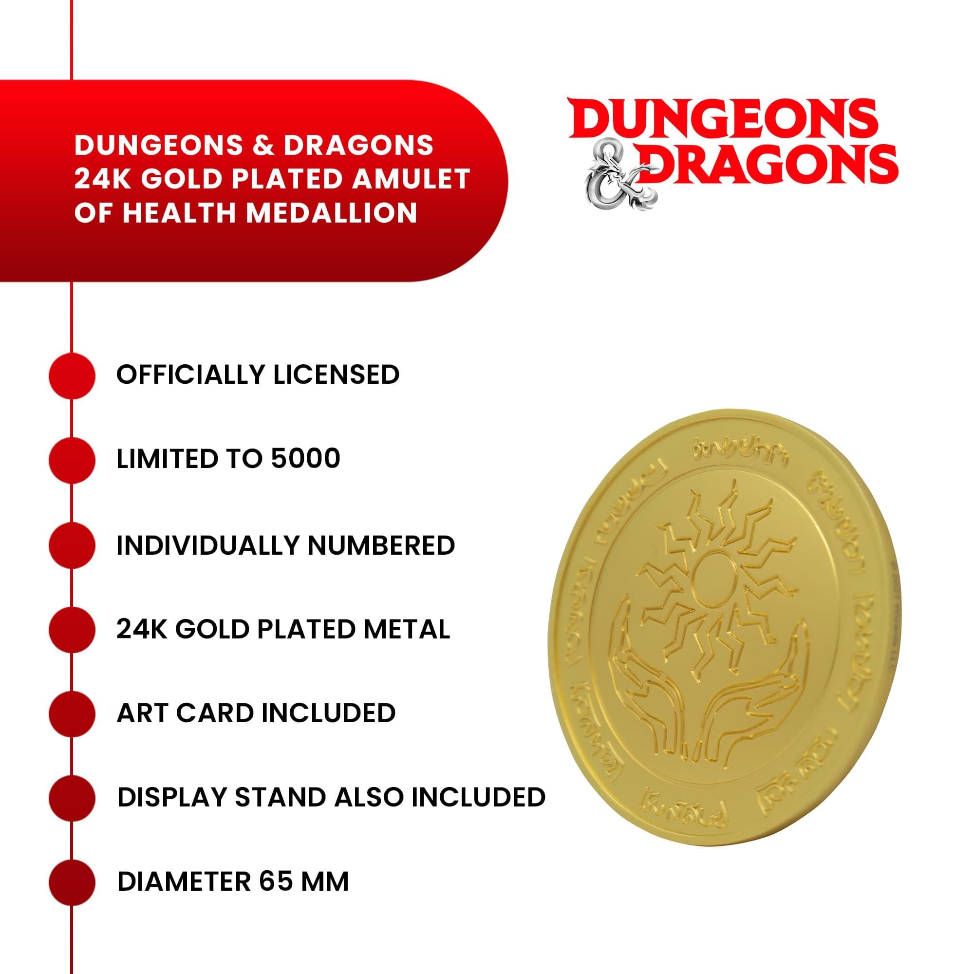Dungeons & Dragons 24k Gold Plated Medallion (PS4)