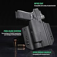 Vista 3 de WARRIORLAND OWB Funda Kydex con Corte Óptico Compatible con Glock 17/19/44/45 (GEN 1-5) y G23/32 (Gen 3-4) TLR-1/TLR-1S/TLR-1 HL, Porta Exterior