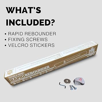 ACE HOCKEY Rapid Rebounder - 24 Double Sided Hockey Passer & Puck Rebounder - Pass & Shooting Trainer for 1 Timer - Hockey Training Equipment - Easy Setup, Screws & Stickers Included - White