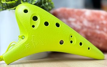 12 Holes Alto C ABS Resin Sturdy & Durable Ocarina Bright Green