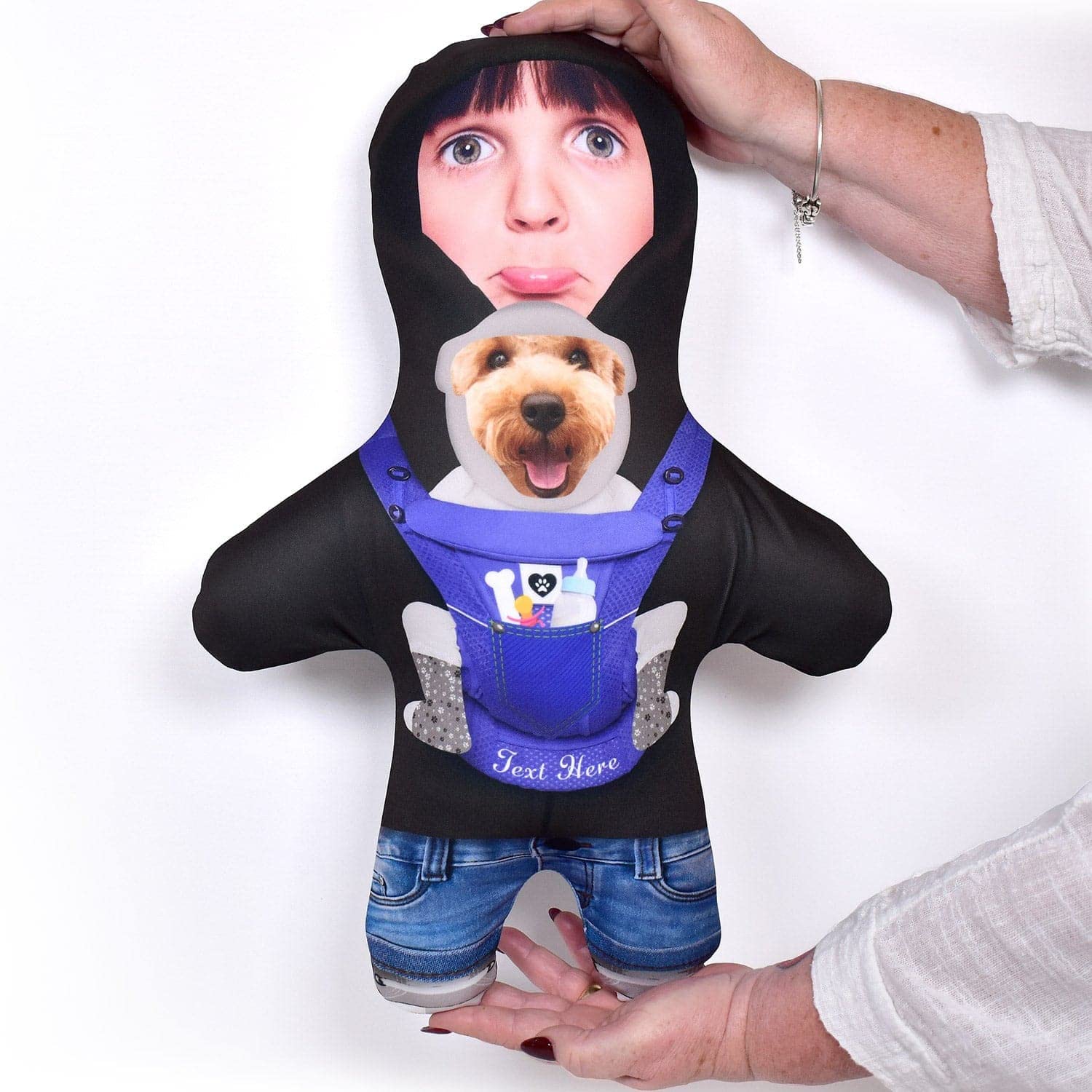 Mini Me! Purple Pet Carrier Doll | Personalised Teddy | Novelty Gift Of The Year Finalist | Approx 33Cm X 46Cm The Original Doll | Made In Gb