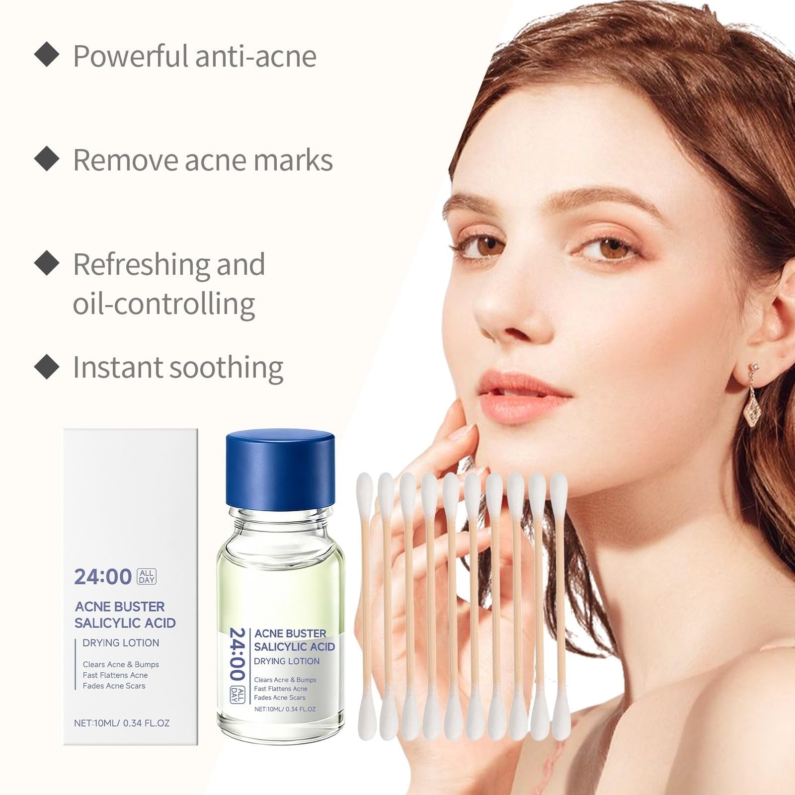 Siero per imperfezioni cutanee, Lozione secca con acido salicilico | Siero di precisione per imperfezioni cutanee, cura viso per imperfezioni taglianee, cura mirata viso per imperfezioni