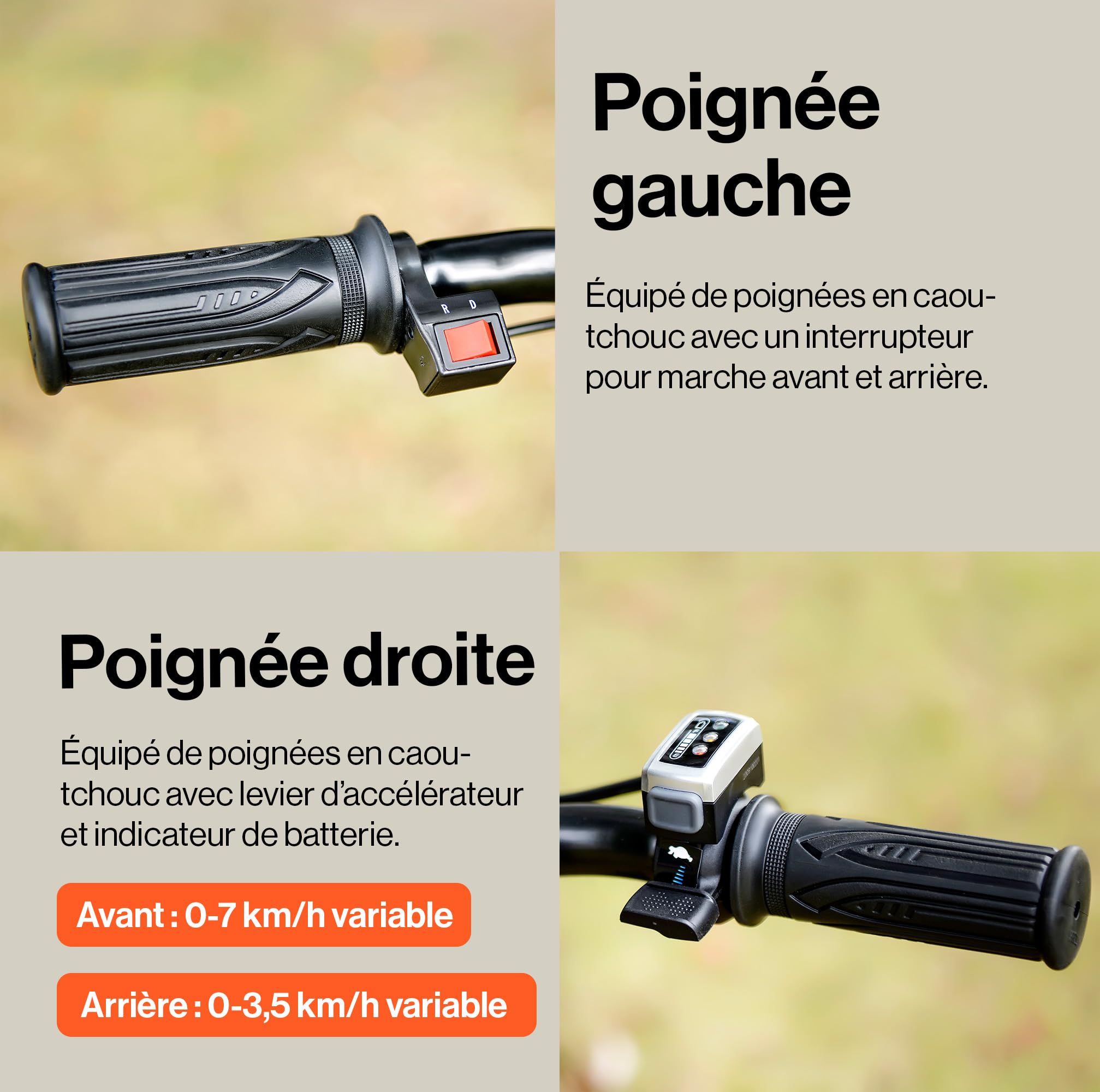 SuperHandy Brouette électrique 48 V, Charge 230 kg, Traction 460 kg | Batterie lithium-ion; chariot utilitaire pour ferme et jardin, conçu pour transporter facilement outils, terre et matériaux