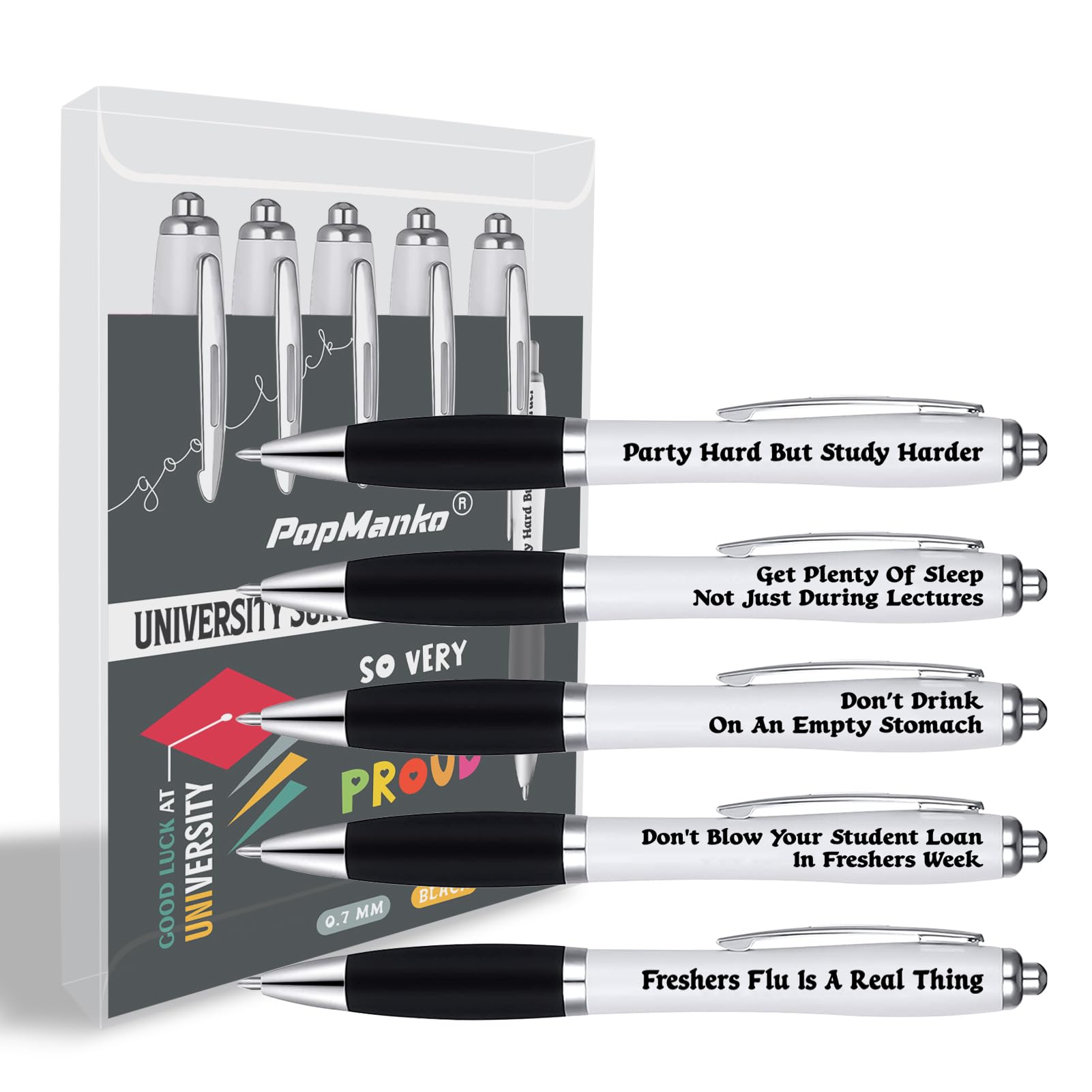 Gifts for Students Going to University, Funny Starting University Pen Gifts with Card, Good Luck at University Gifts, Off to University Ballpoint Pen Gifts Uni Essentials